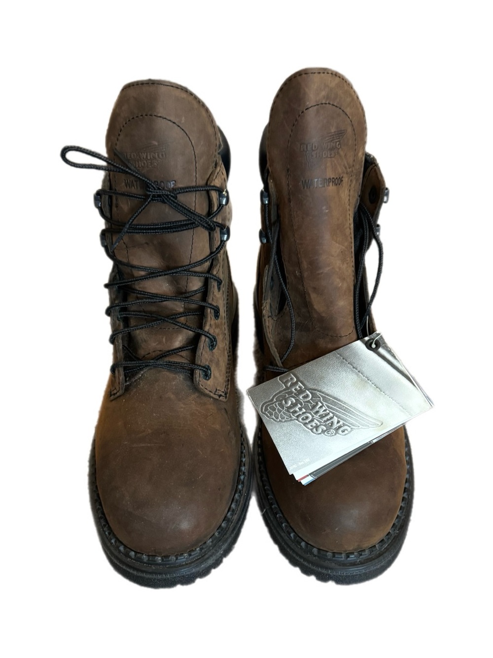 NWOB Red Wing Shoes Brown Waterproof Men's Work Boots steeltoe 11.5D